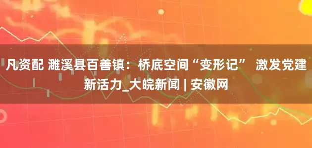 凡资配 濉溪县百善镇：桥底空间“变形记”  激发党建新活力_大皖新闻 | 安徽网